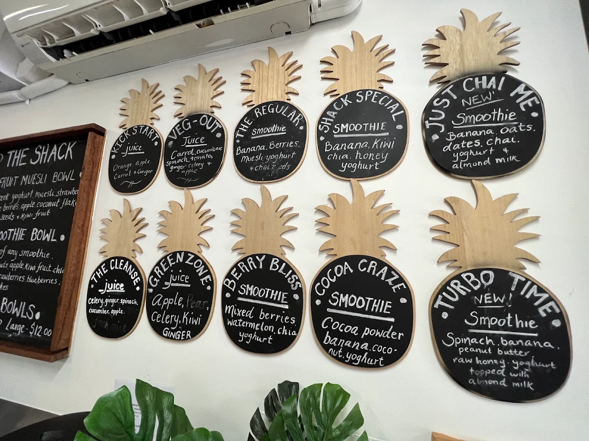 Menu, The Shack - Espresso Bar