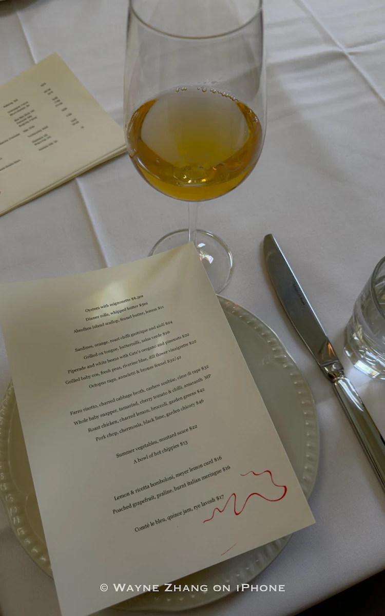 Menu, Juliet Melbourne