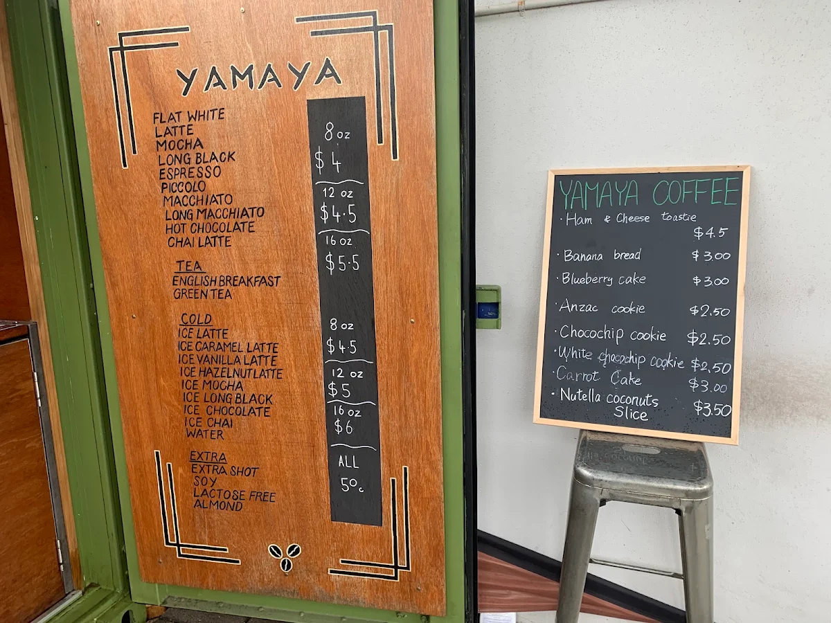 Menu, yamaya coffee