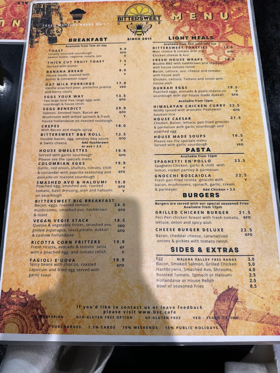 Menu, Bittersweet