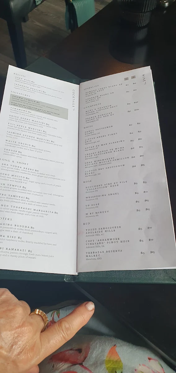 Menu, SOKO Rooftop Bar & Restaurant