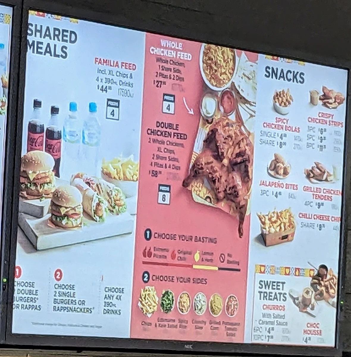 Menu, Oporto Harbour Town