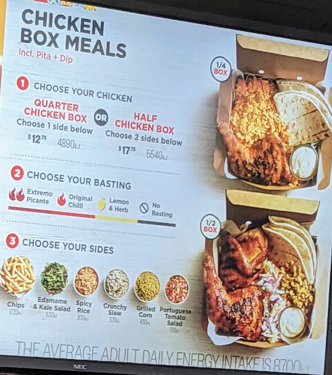 Menu, Oporto Harbour Town