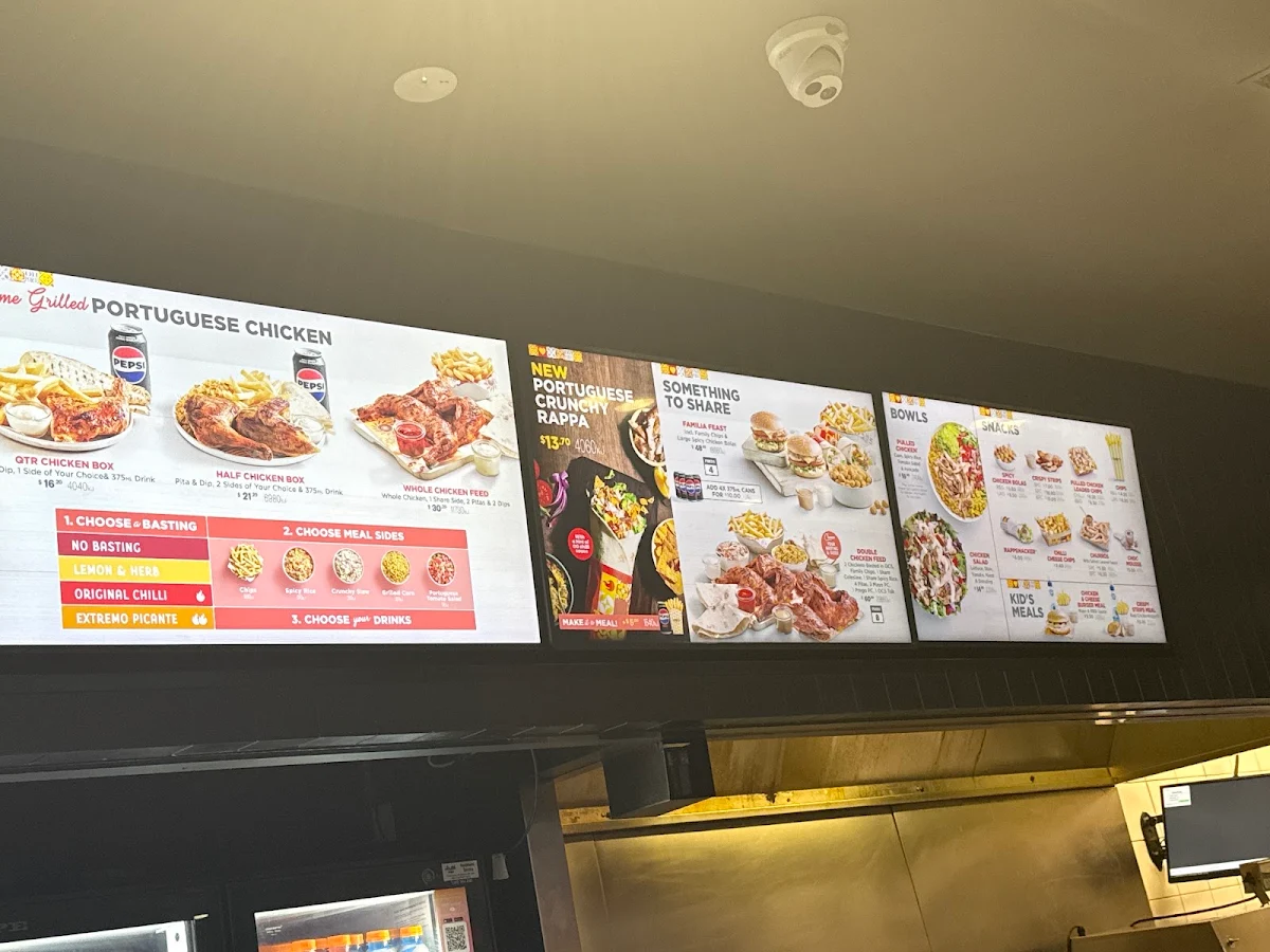 Menu, Oporto Harbour Town