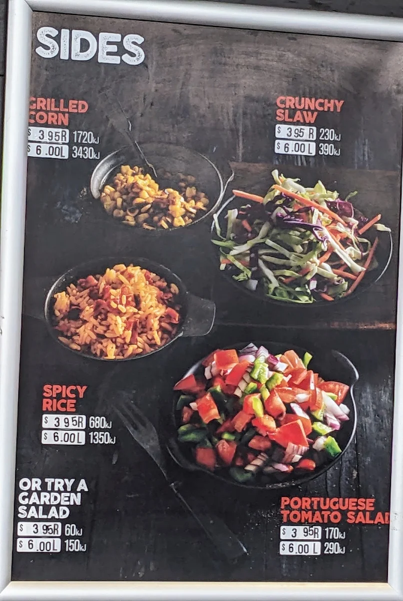 Menu, Oporto Harbour Town
