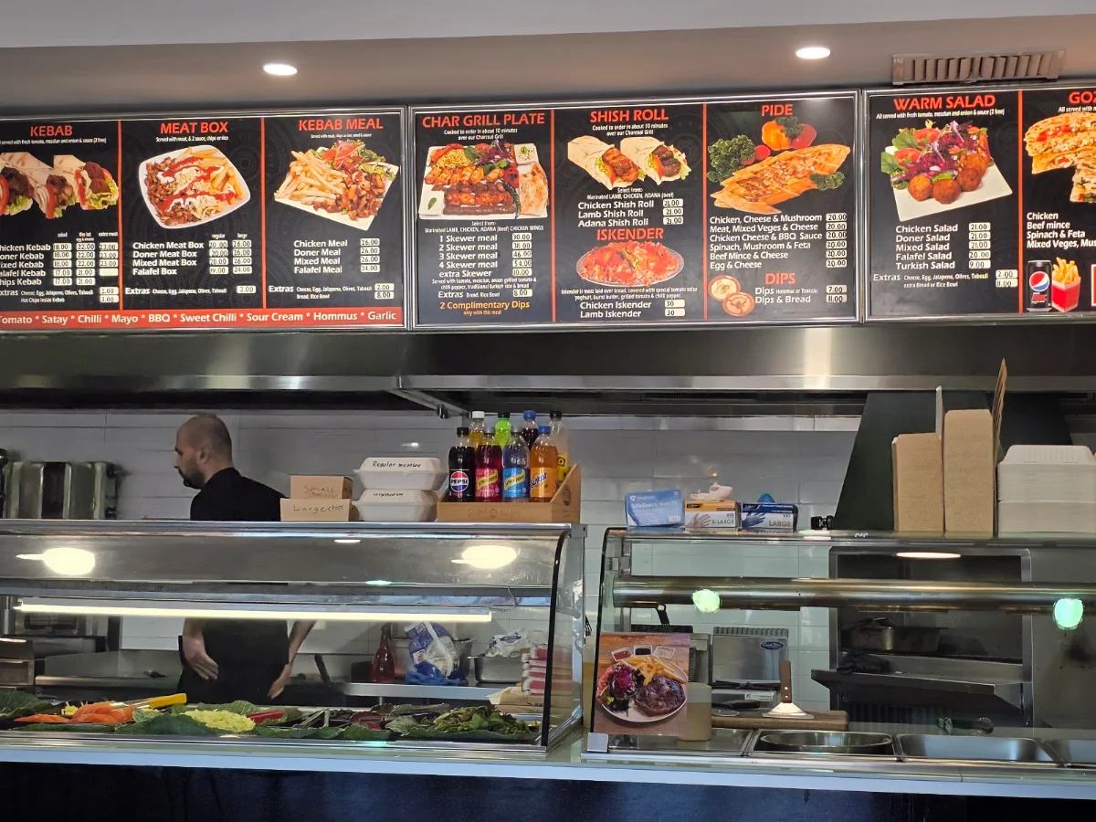 Menu, Char Grill Kebab House