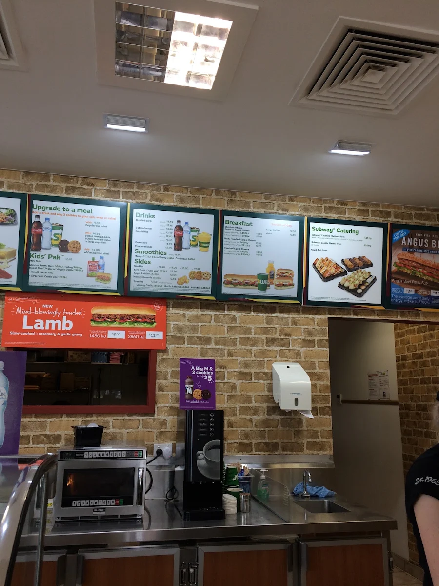 Menu, Subway