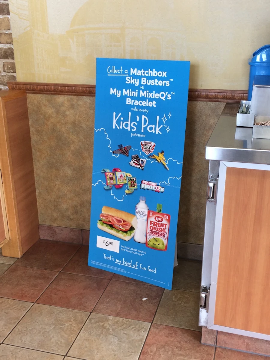 Menu, Subway