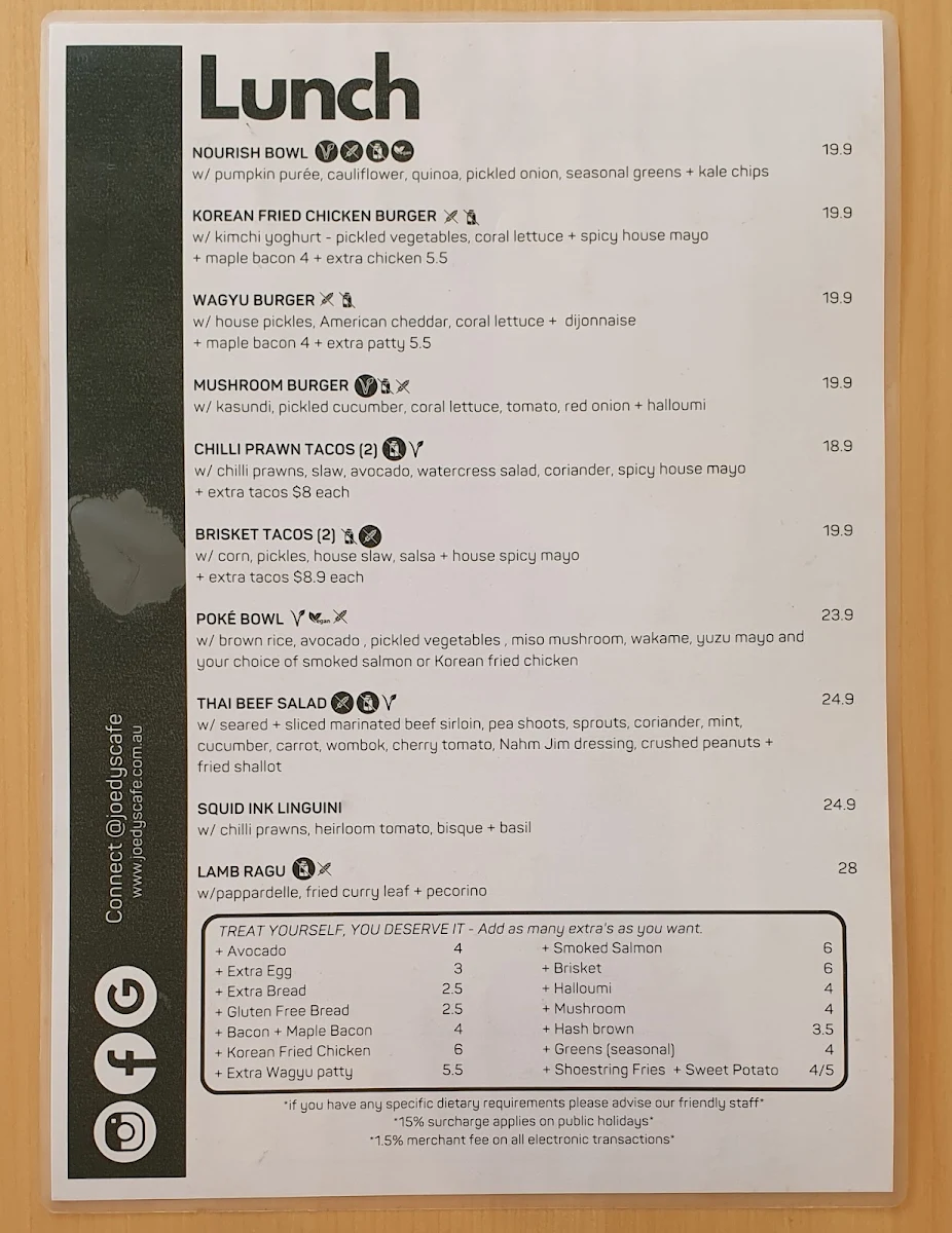 Menu, Bobby’s Wine Bar & Espresso