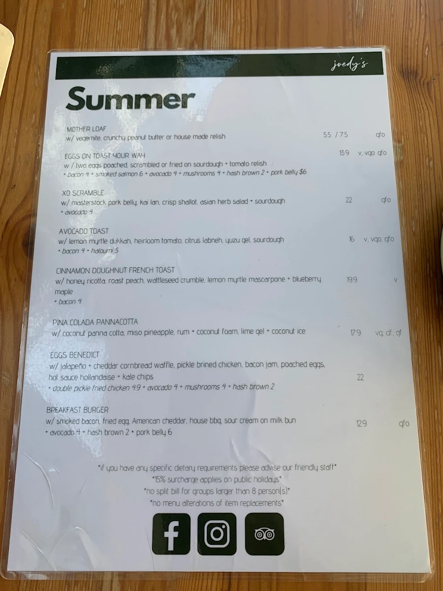 Menu, Bobby’s Wine Bar & Espresso