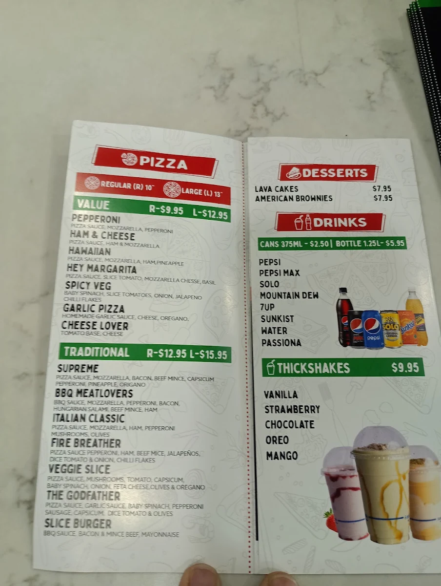 Menu, Slice Haven Pizza