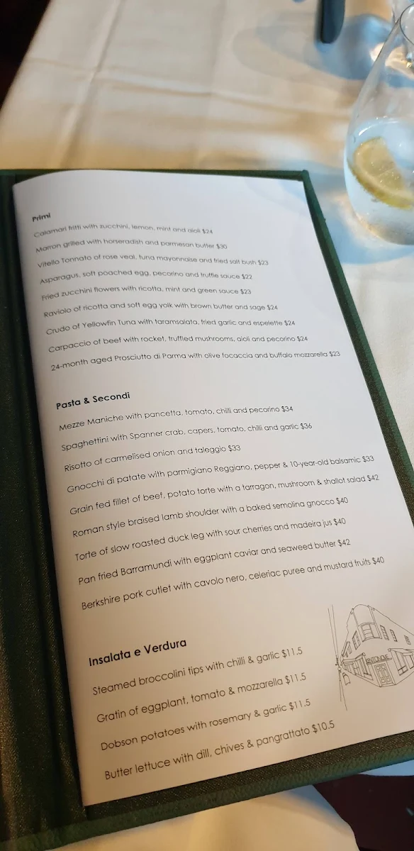 Menu, Centonove
