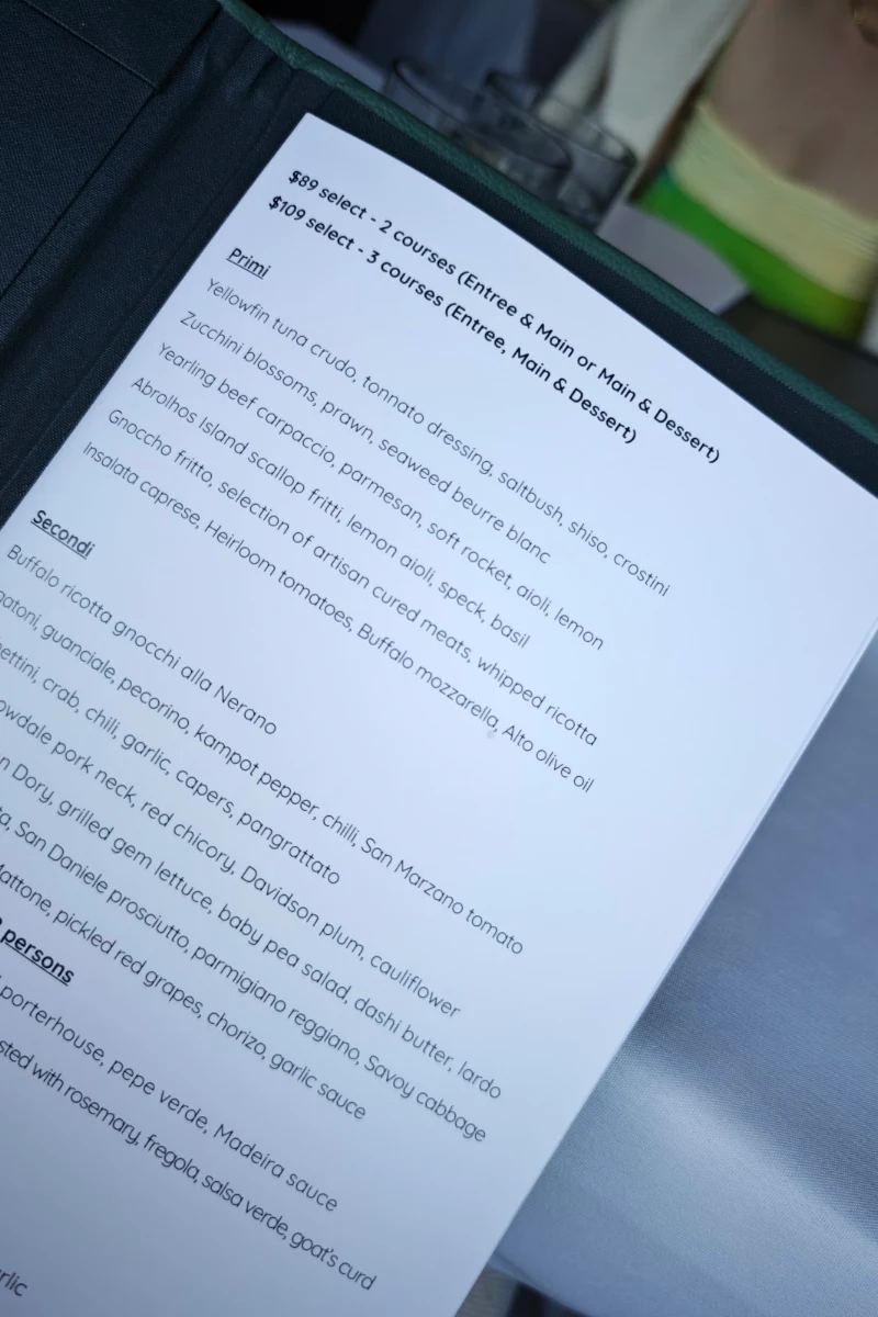 Menu, Centonove