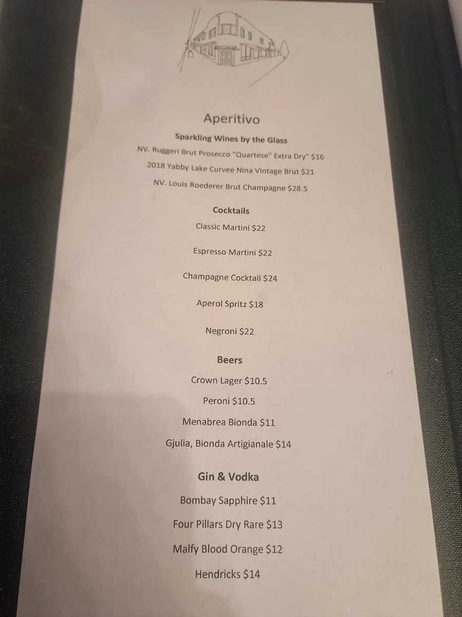 Menu, Centonove