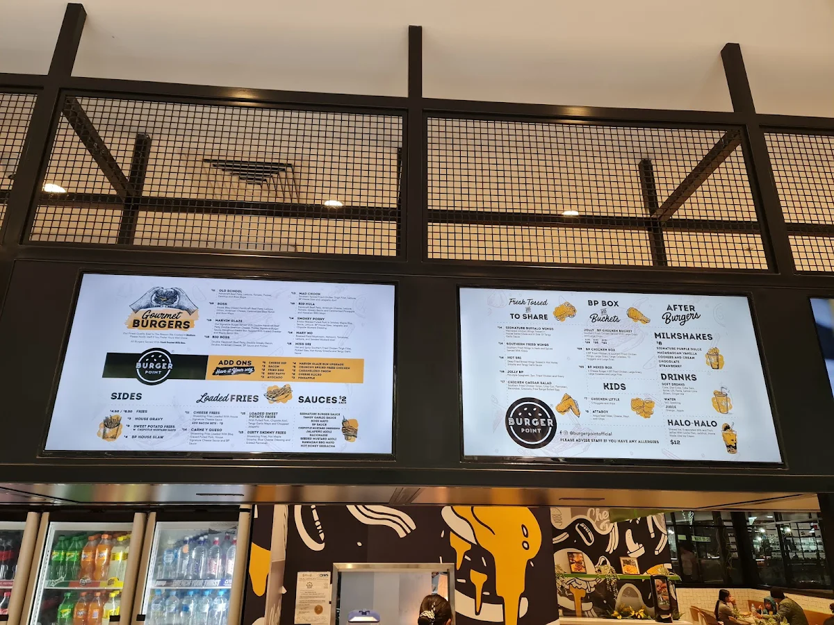 Menu, Burger Point Edmondson Park