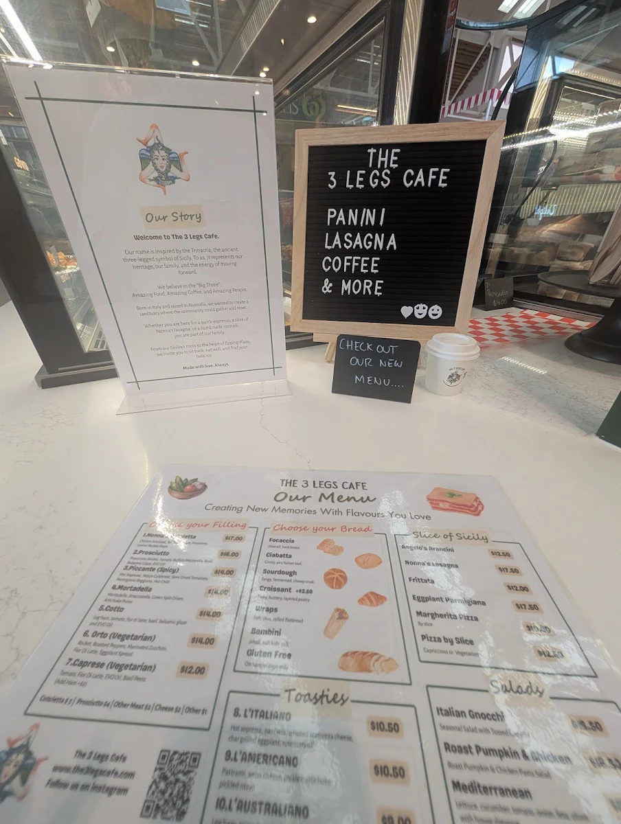 Menu, The 3 Legs Cafe