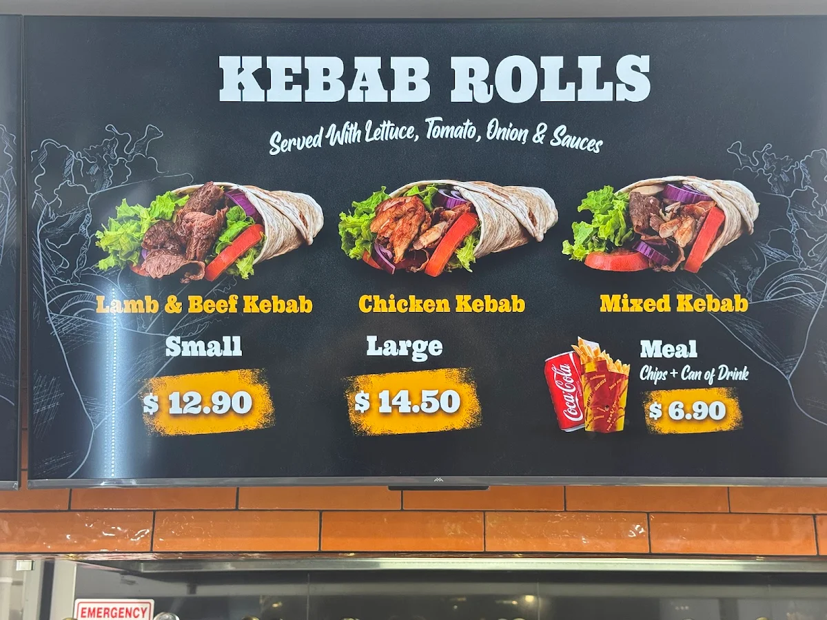 Menu, Banora Kebabs