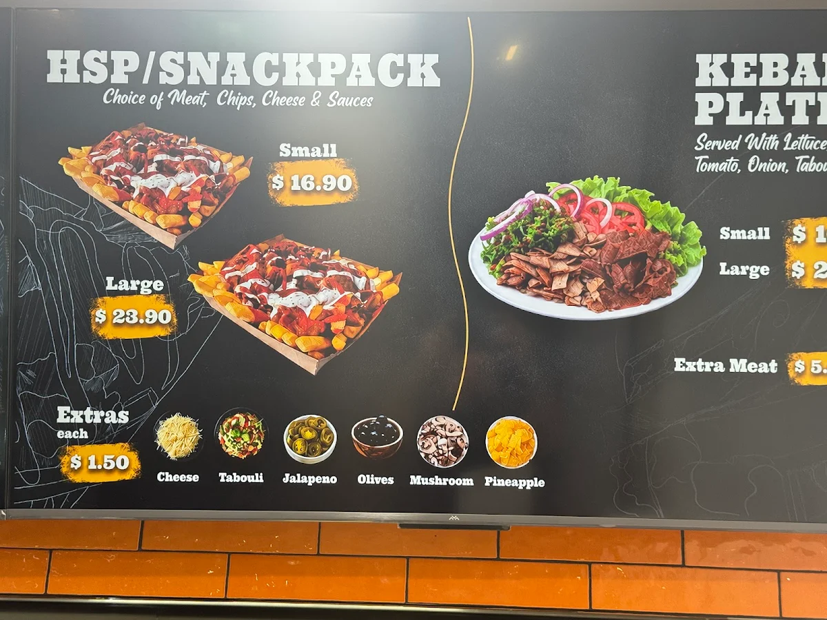 Menu, Banora Kebabs