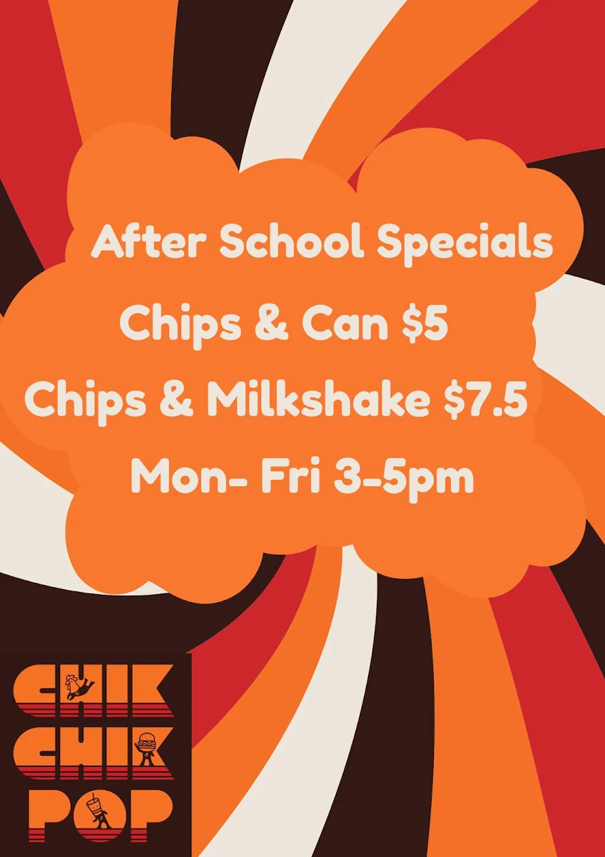 Menu, Chik Chik Pop- Chicken Shop