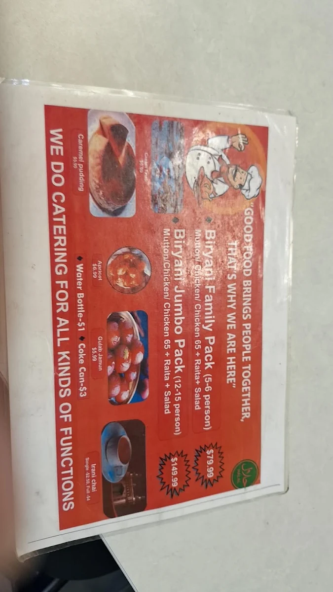 Menu, Grand Paradise Auburn