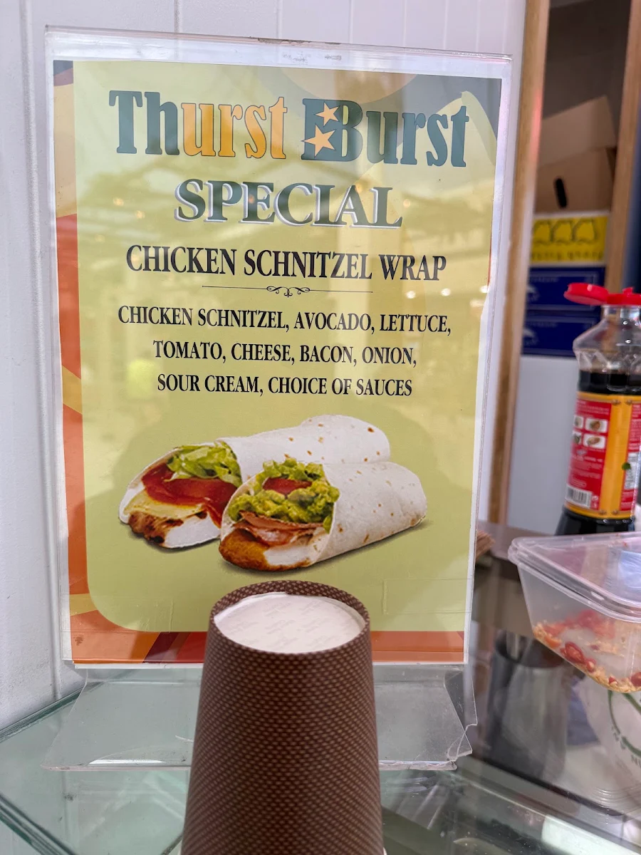 Menu, Thurst Burst