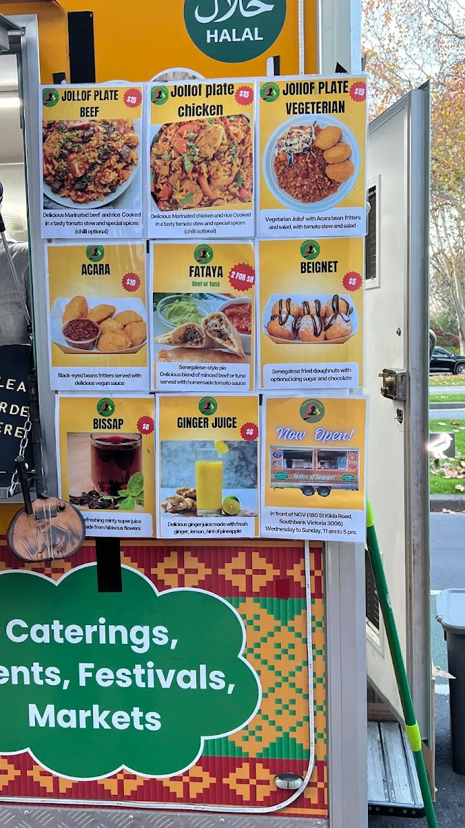 Menu, Tastes Of Senegal