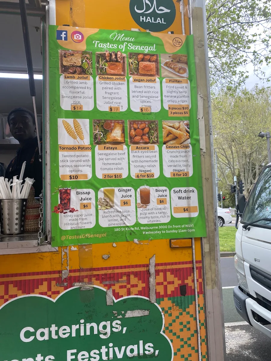 Menu, Tastes Of Senegal