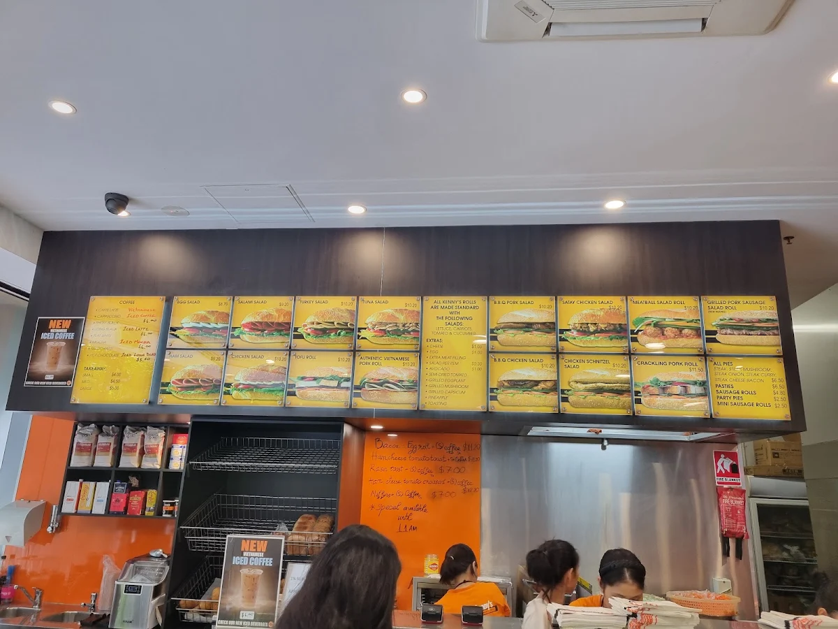 Menu, Kenny's Bakery Cafe
