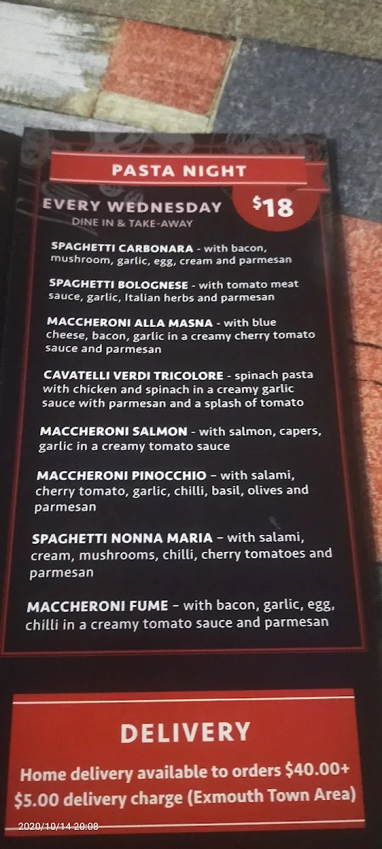 Menu, The BBQ Father Restaurant & Deli
