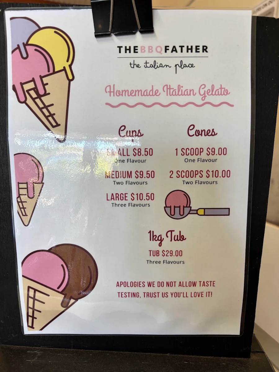 Menu, The BBQ Father Restaurant & Deli
