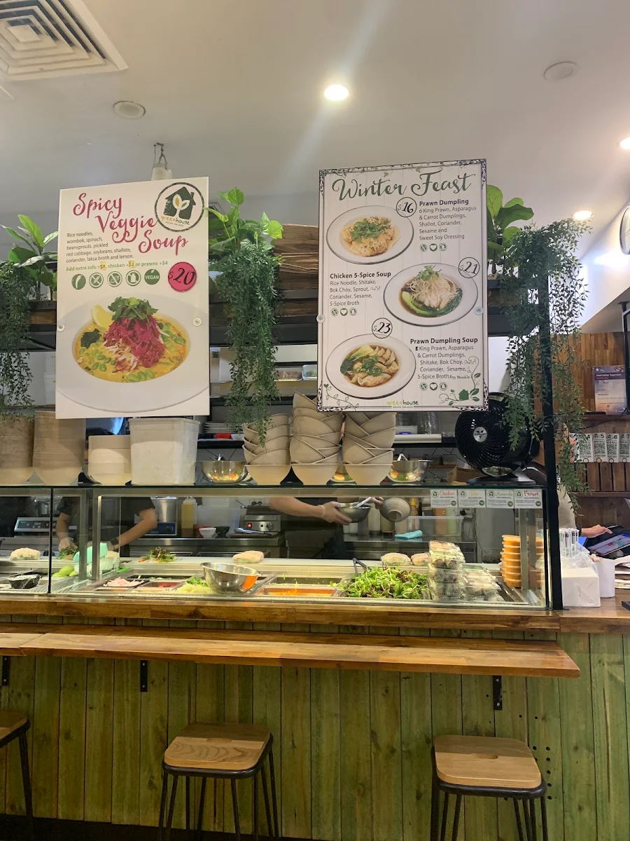 Menu, Greenhouse Asian Salads - Edgecliff