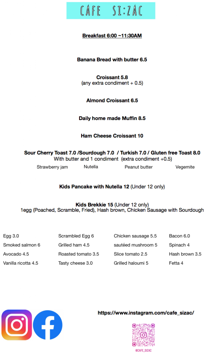 Menu, SI:ZAC