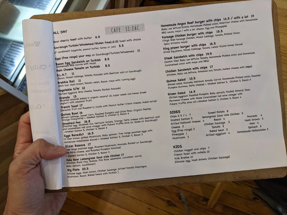 Menu, SI:ZAC
