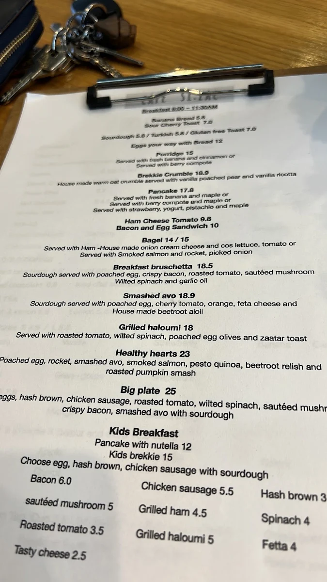 Menu, SI:ZAC