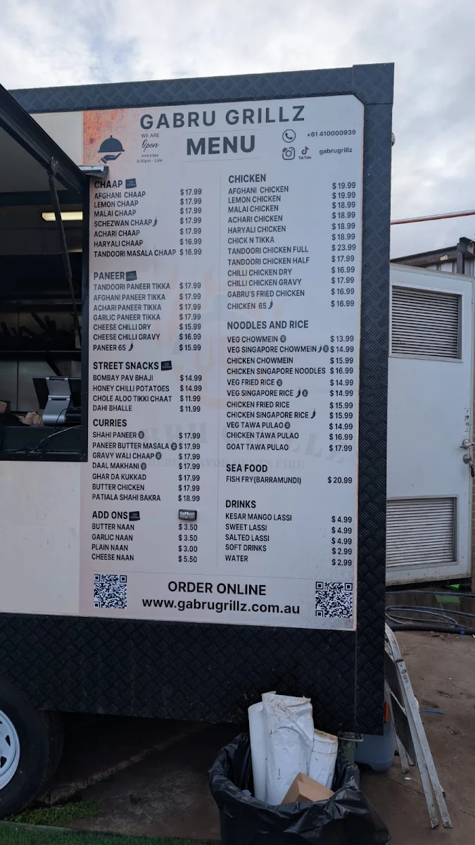 Menu, Gabru Grill'z(Yaar Bathinde To)