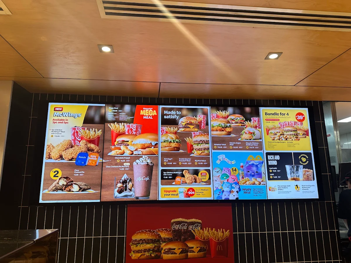 Menu, McDonald's Braeside