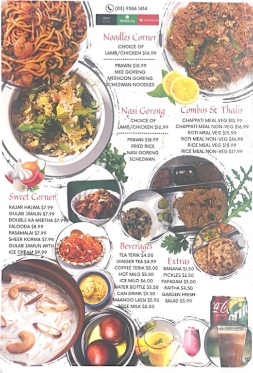 Menu, Bilal
