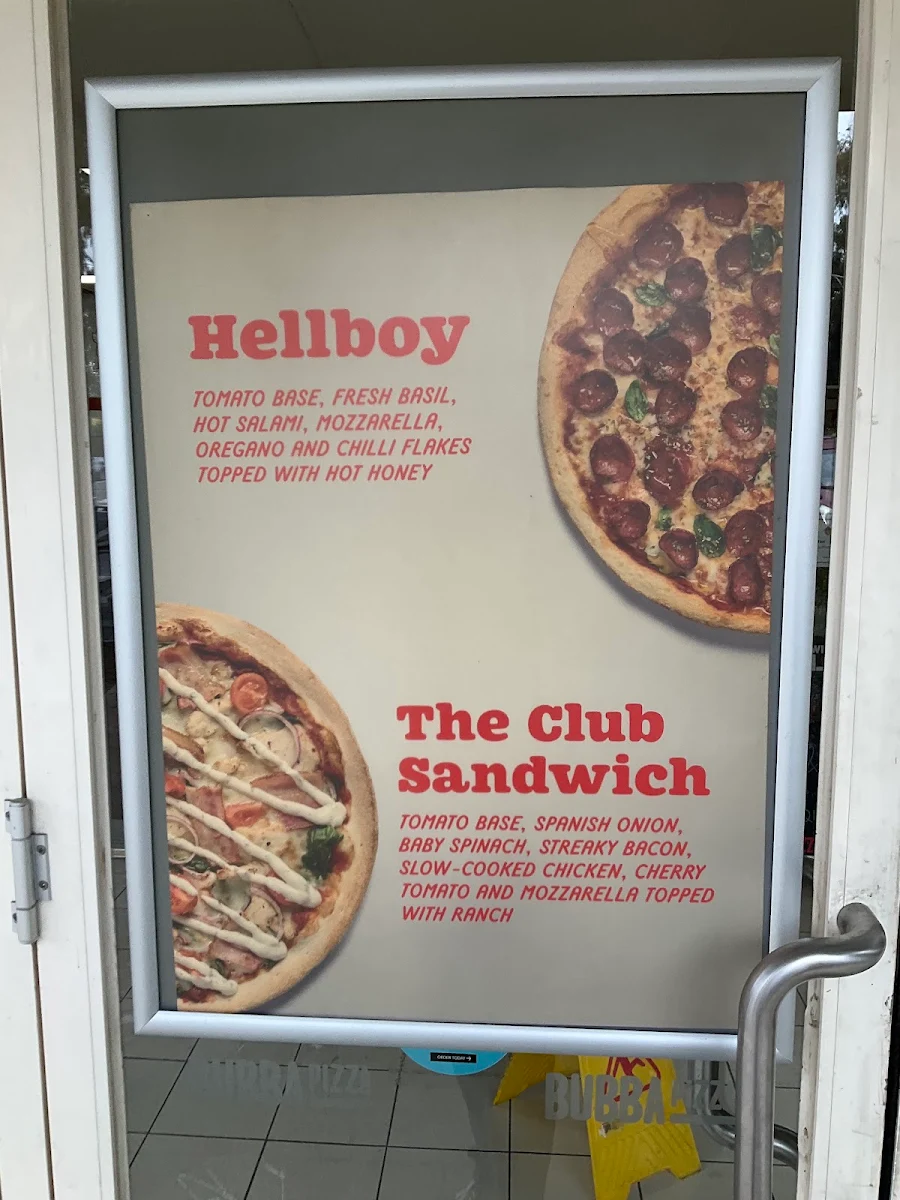 Menu, Bubba Pizza