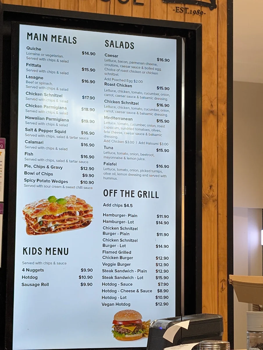 Menu, St George's Bakehouse