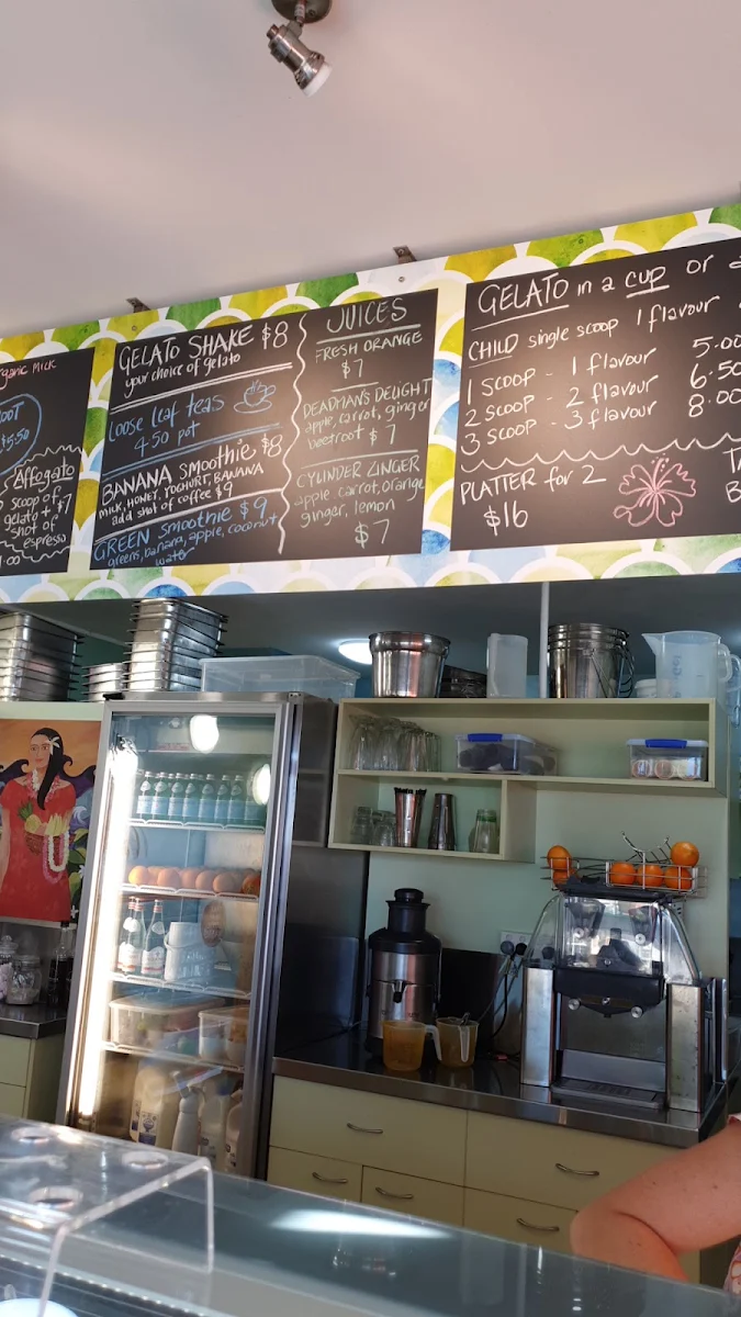 Menu, Whale Tail Gelati & Coffee Bar