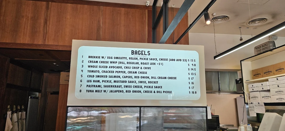 Menu, Doughboys Melbourne