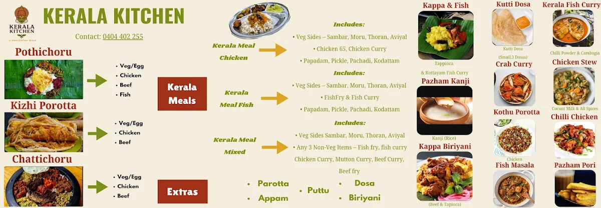 Menu, Kerala Kitchen