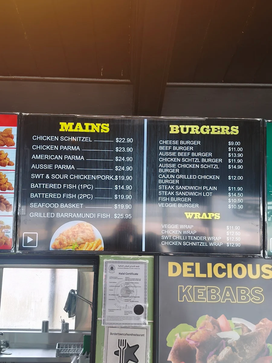 Menu, Country Fried Chicken