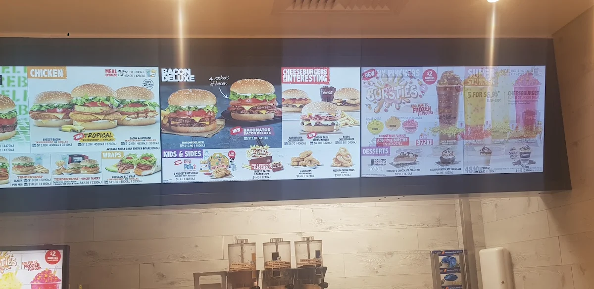 Menu, Hungry Jack's Burgers Casula