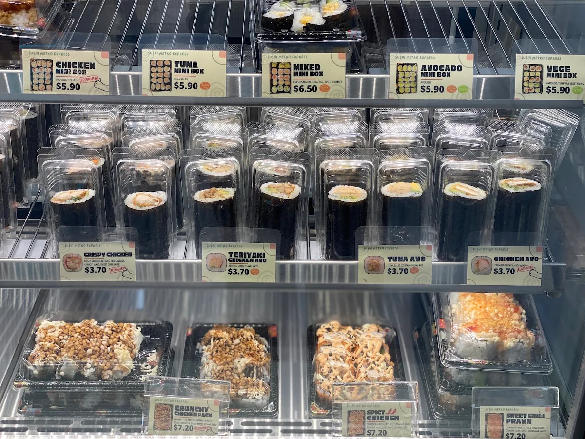 Menu, Sushi Metro Express