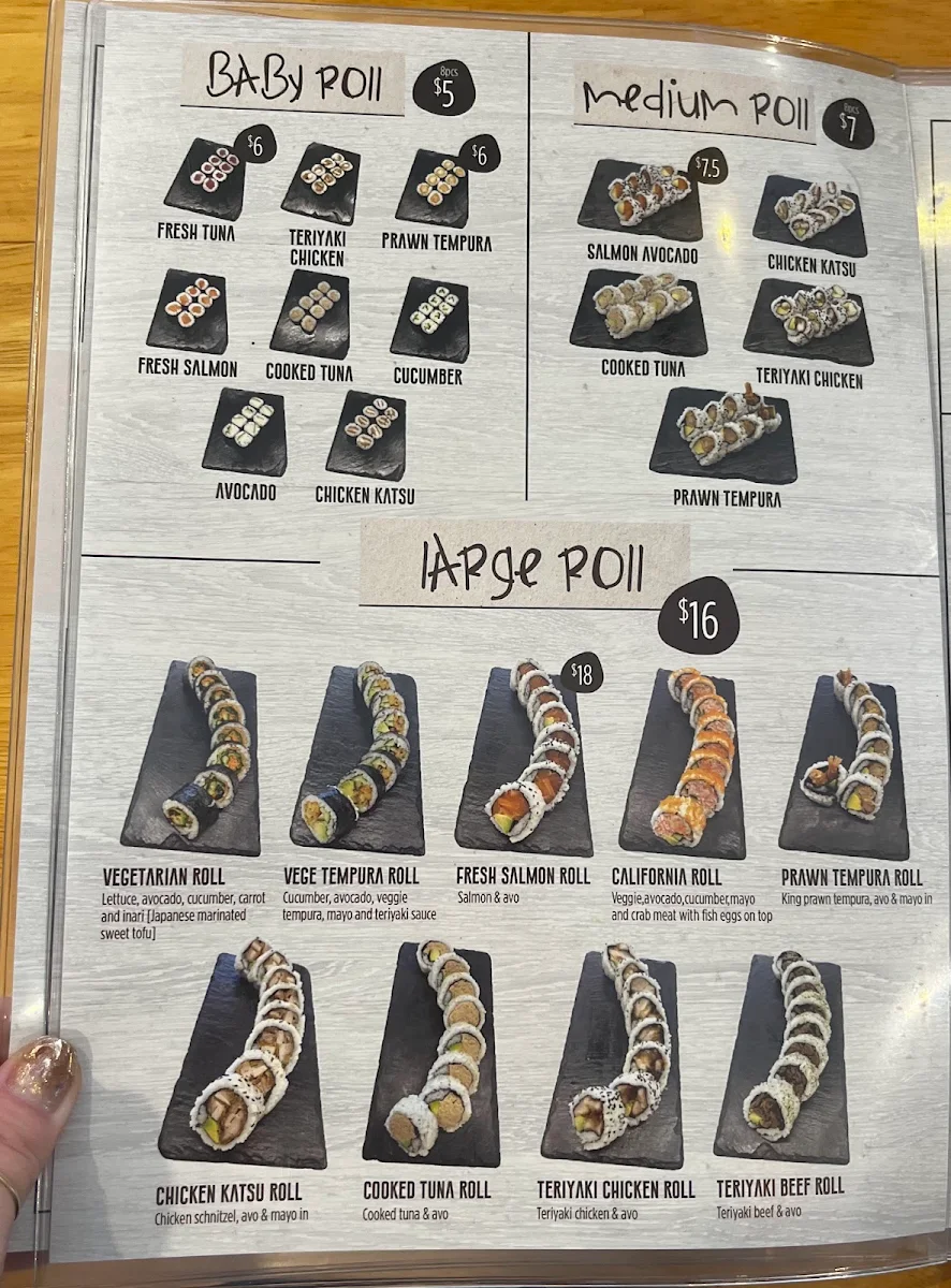 Menu, Sushi House
