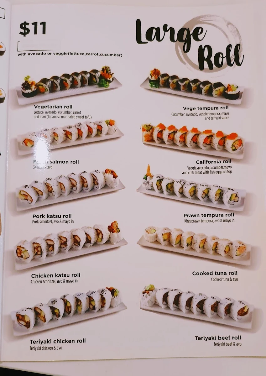 Menu, Sushi House