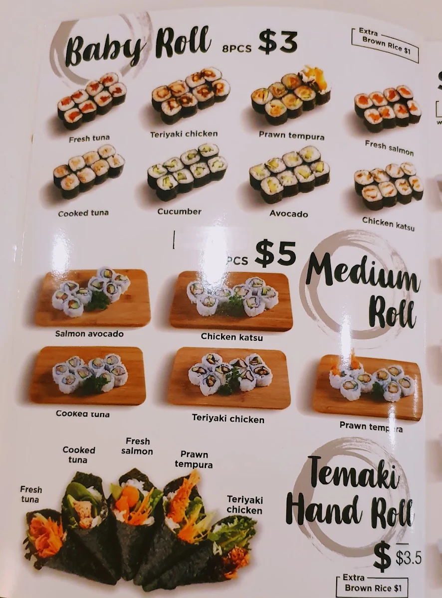 Menu, Sushi House