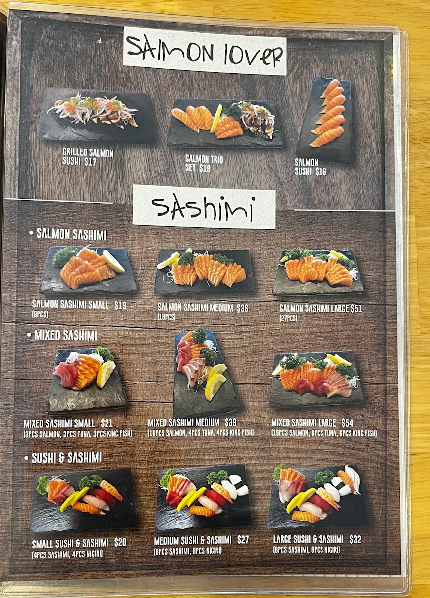 Menu, Sushi House