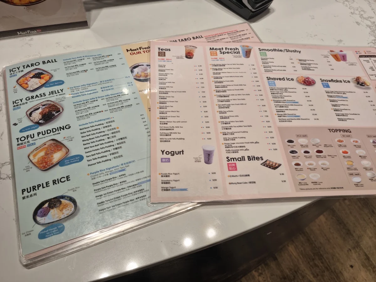 Menu, Meet Fresh Chatswood